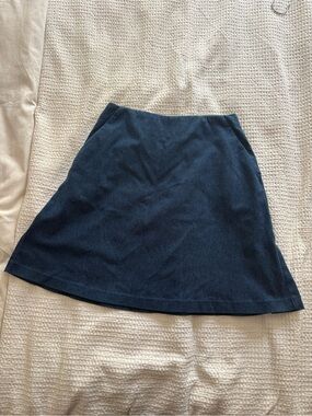 Uniqlo Navy A-Line Mini Skirt - medium